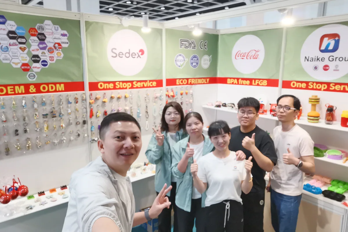 Naike team members at the company exhibition booth