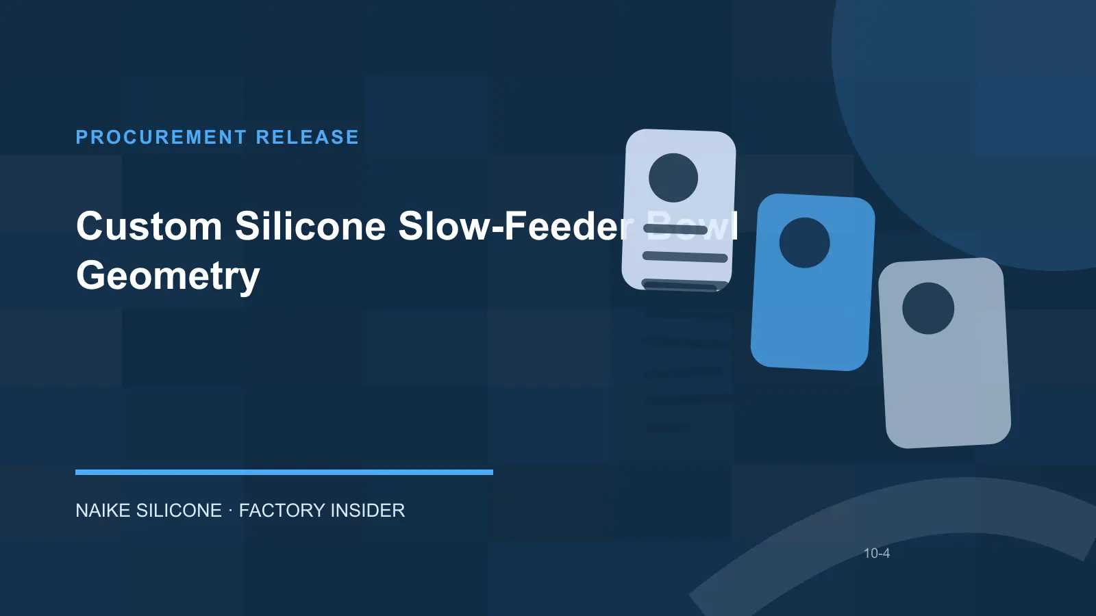 Custom Silicone Slow-Feeder Bowl Geometry procurement release checklist