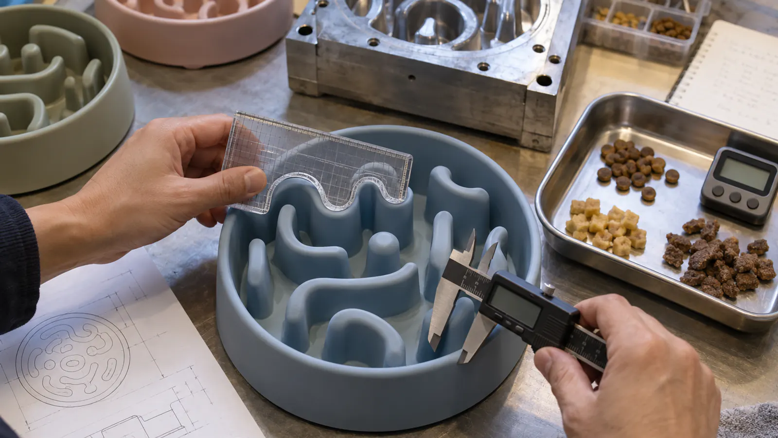 Custom Silicone Slow-Feeder Bowl Geometry validation and evidence workflow