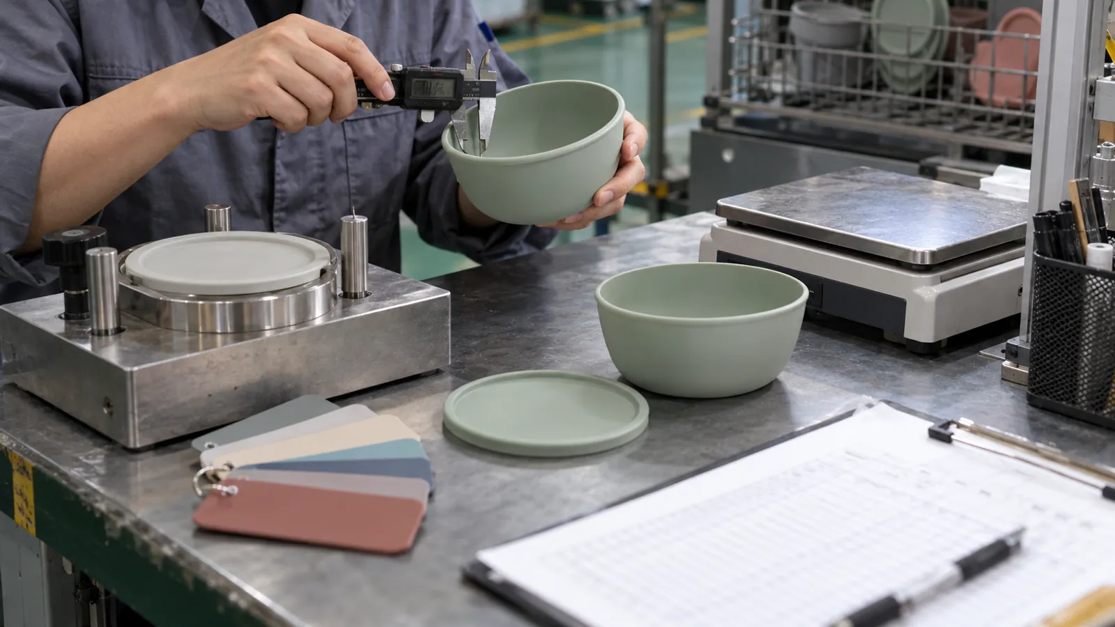 Illustrative dimensional inspection after repeated dishwasher cycles Illustrative dimensional inspection after repeated dishwasher cycles