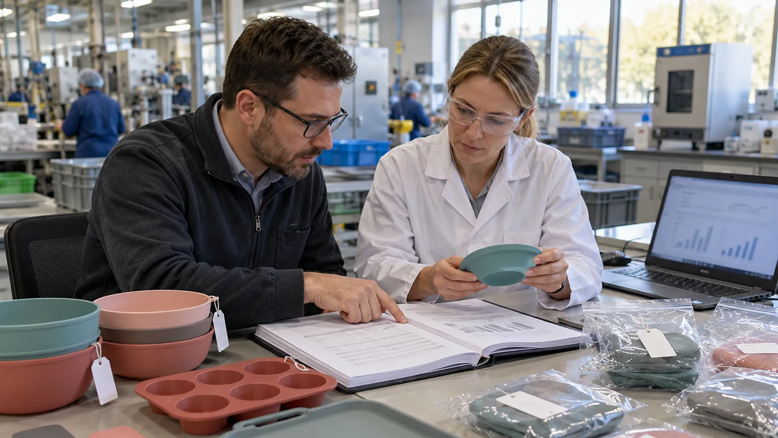 Illustrative migration test report and silicone sample applicability review