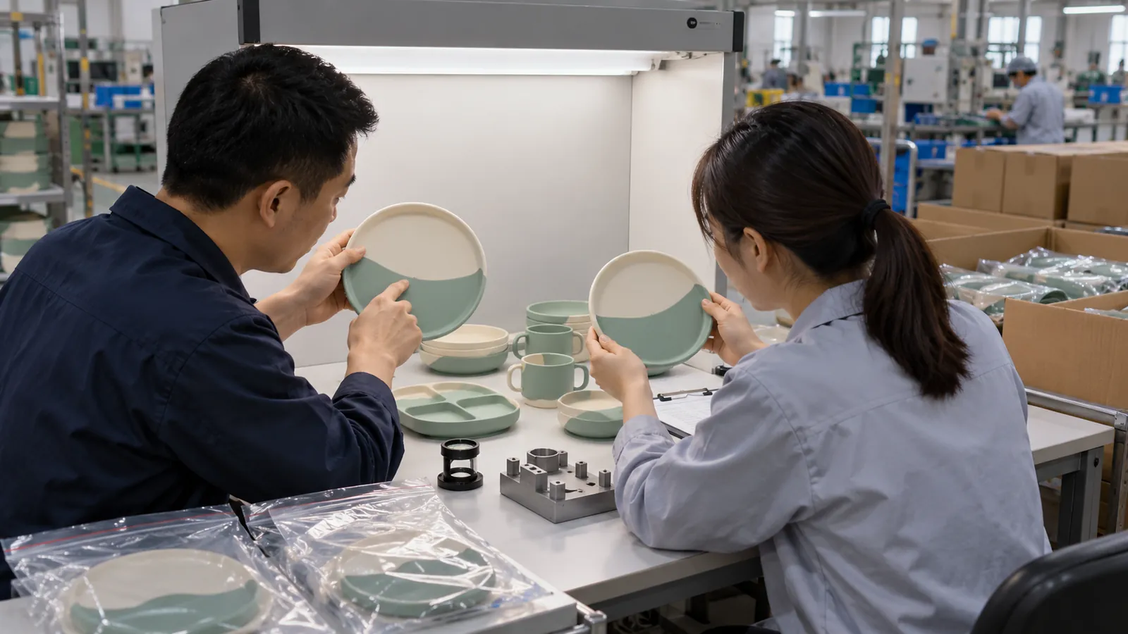 Illustrative quality release review of decorated silicone products
