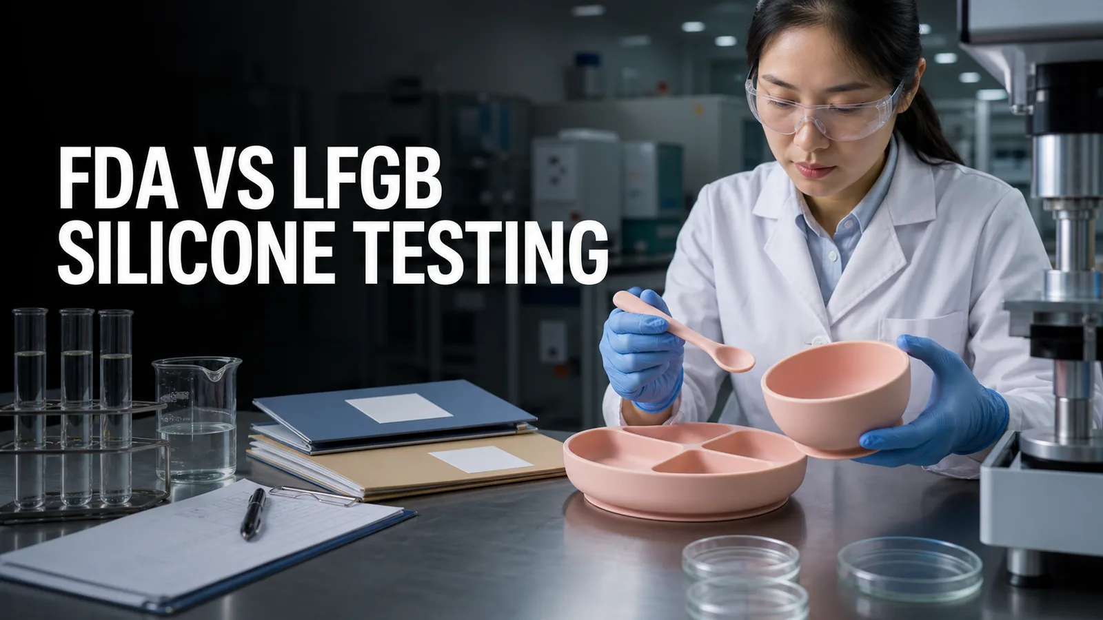 FDA vs LFGB Silicone Testing: What International Buyers Should Know visual guide for B2B silicone product buyers