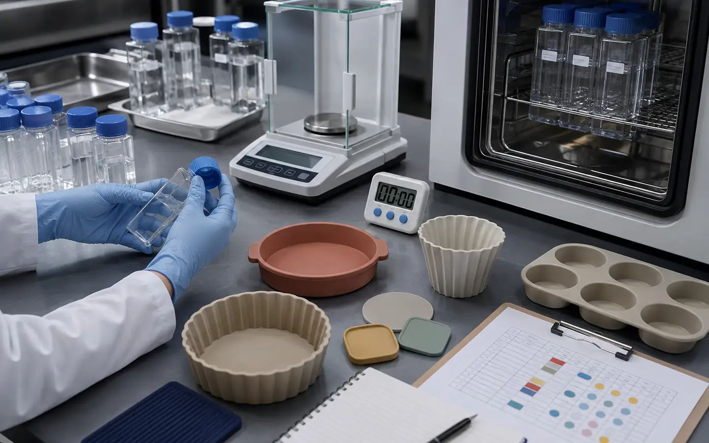Laboratory preparation of silicone food-contact samples for controlled migration testing