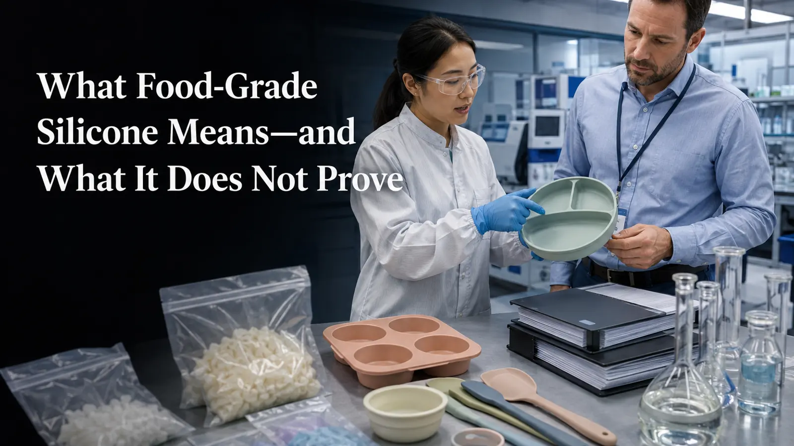 What Food-Grade Silicone Means—and What It Does Not Prove visual guide for B2B silicone product buyers