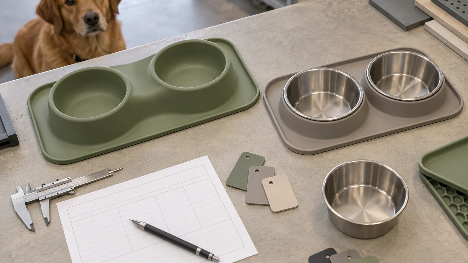 Integrated silicone double-bowl mat compared with removable stainless insert construction