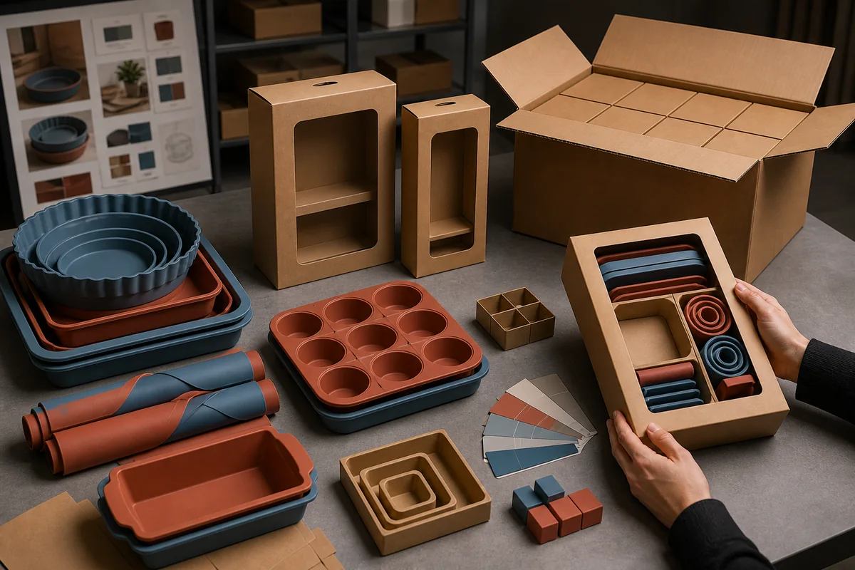 Silicone bakeware set packaging nesting and export carton review