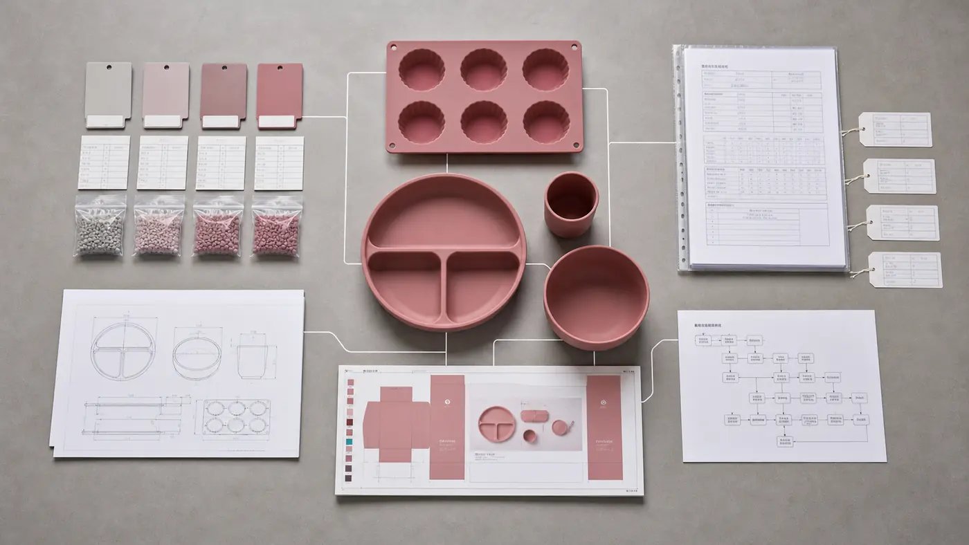 Food-grade silicone product connected with material batch records drawings test reports and traceability documents Food-grade silicone product connected with material batch records drawings test reports and traceability documents