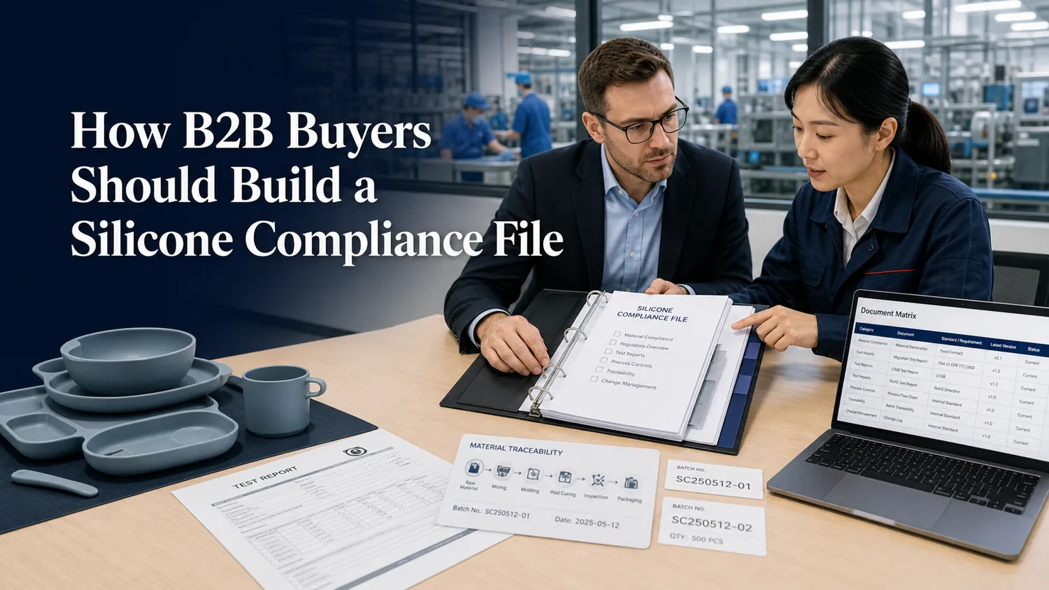 How B2B Buyers Should Build a Silicone Compliance File visual guide for B2B silicone product buyers