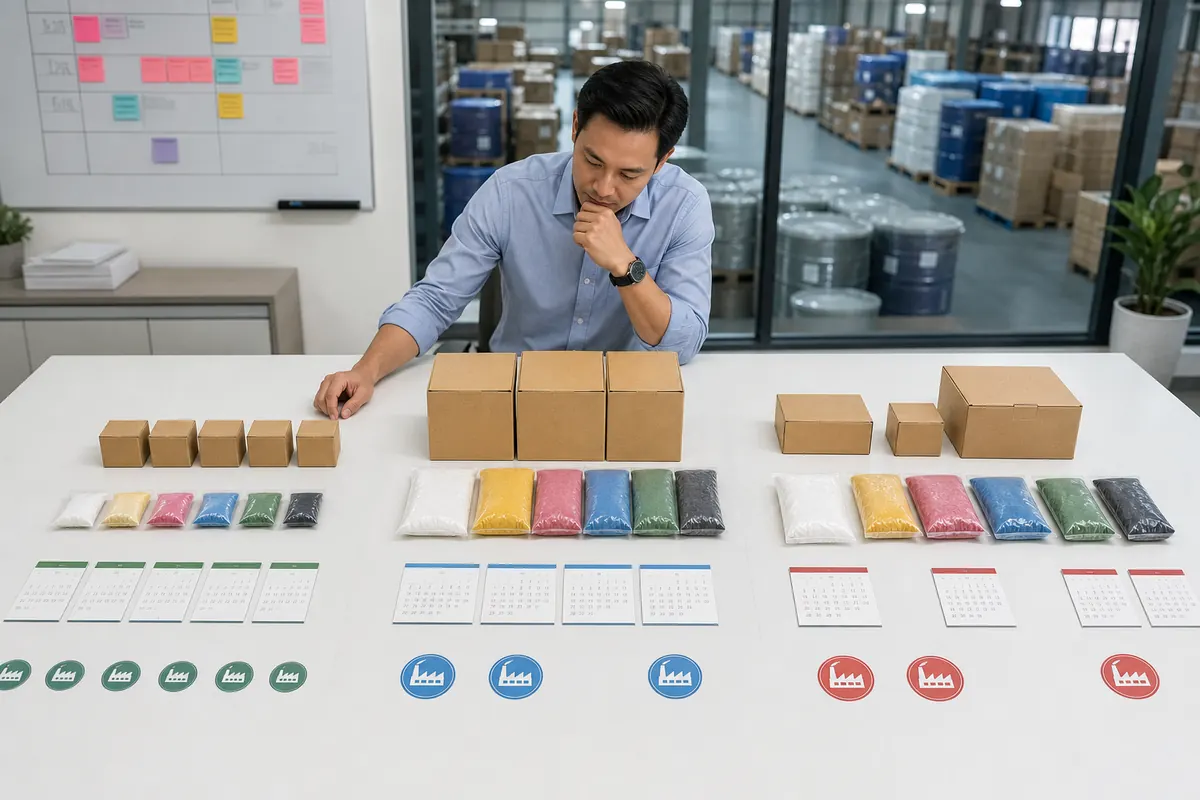 Comparison of monthly, quarterly and irregular silicone product order frequencies Comparison of monthly, quarterly and irregular silicone product order frequencies