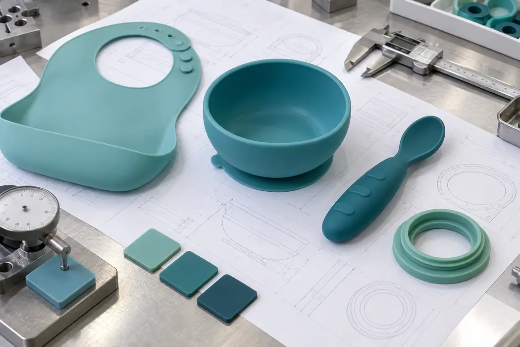 Silicone bib, suction bowl, grip and sealing ring compared by geometry and function Silicone bib, suction bowl, grip and sealing ring compared by geometry and function