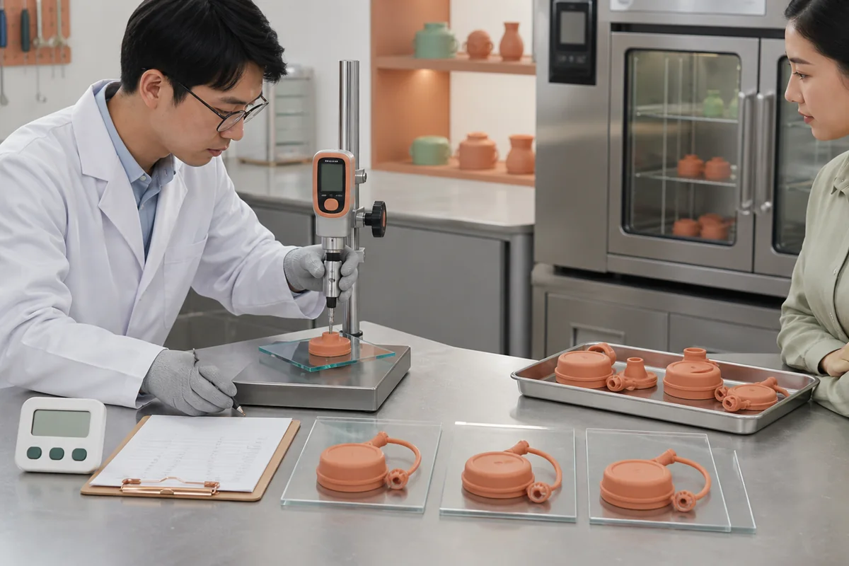Controlled functional validation for a silicone suction product prototype Controlled functional validation for a silicone suction product prototype