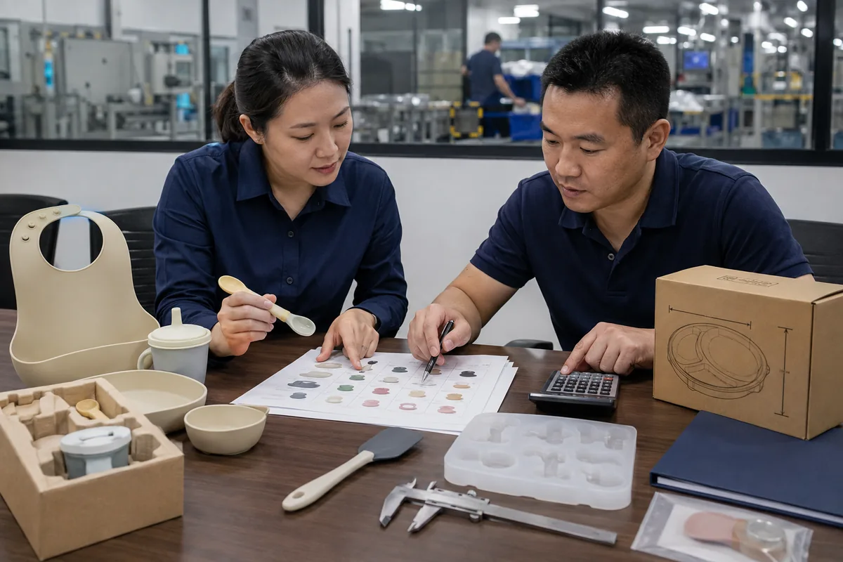 Procurement and factory teams normalizing silicone supplier quotation assumptions
