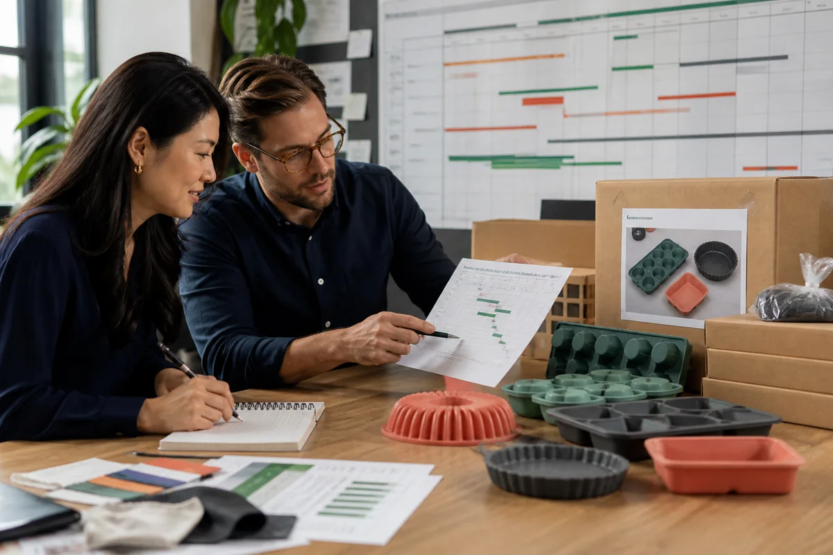 Buyer and silicone supplier coordinating seasonal replenishment and shipment release timing Buyer and silicone supplier coordinating seasonal replenishment and shipment release timing