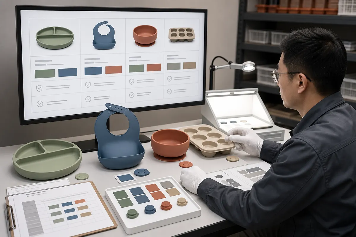 Quality engineer matching silicone test evidence to colors materials and finished SKUs Quality engineer matching silicone test evidence to colors materials and finished SKUs