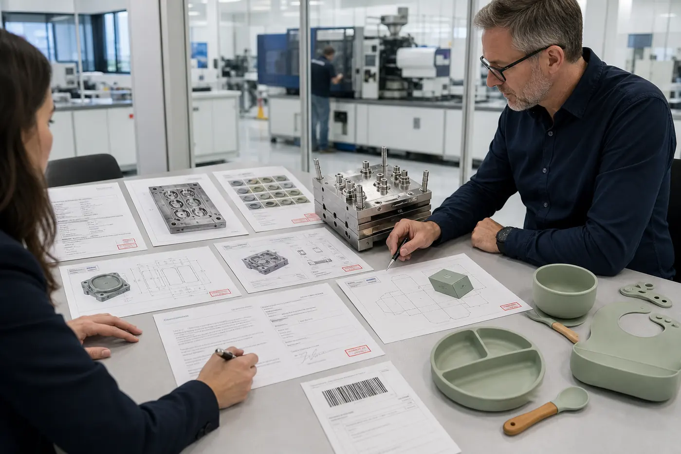 B2B buyer reviewing a complete silicone tooling release evidence package