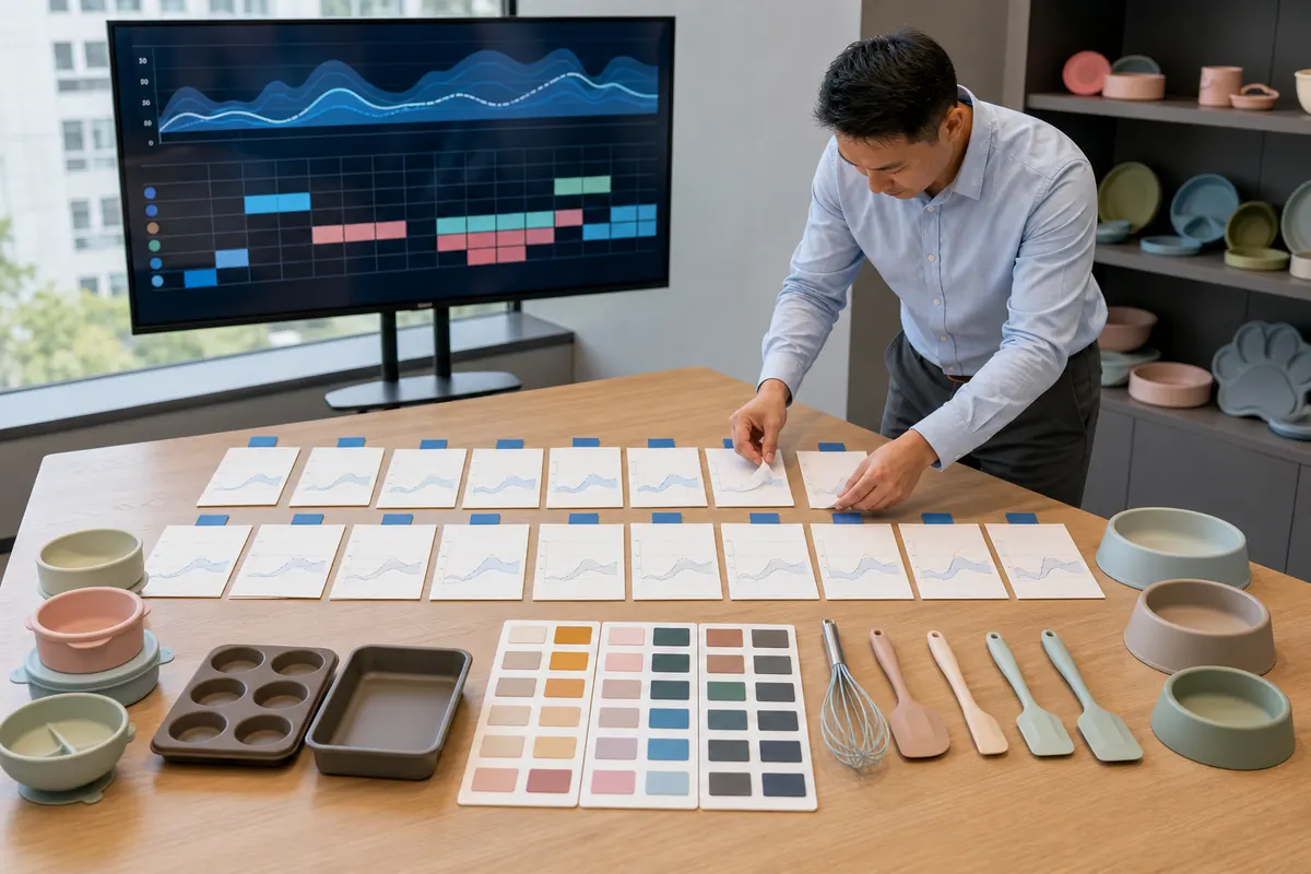 Twelve-month silicone product demand planning with SKU and color forecasts Twelve-month silicone product demand planning with SKU and color forecasts