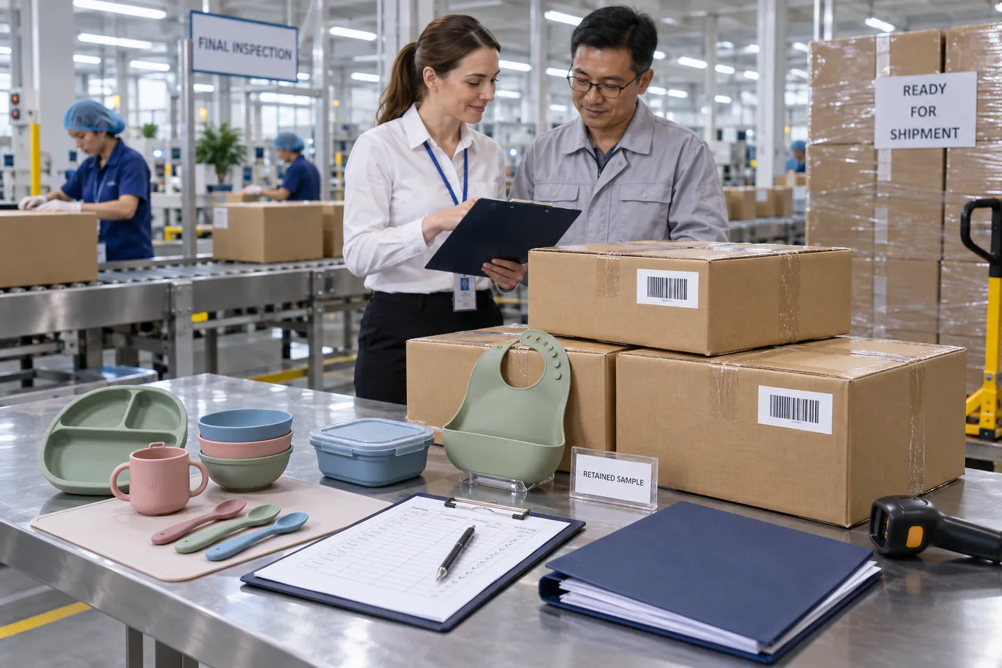 First silicone purchase order and shipment release reviewed with approved products and cartons