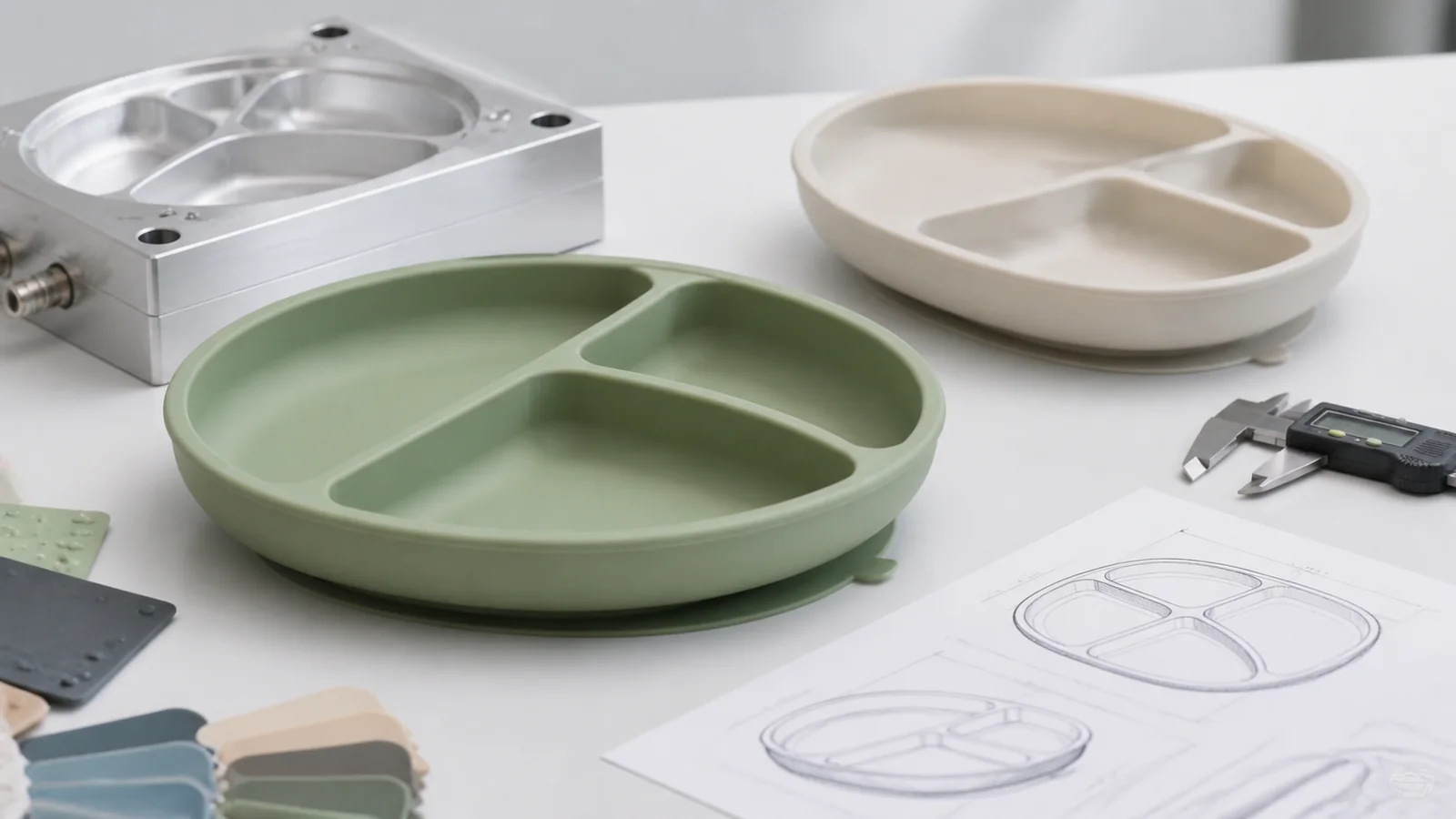 Custom Divided Silicone Suction Plate