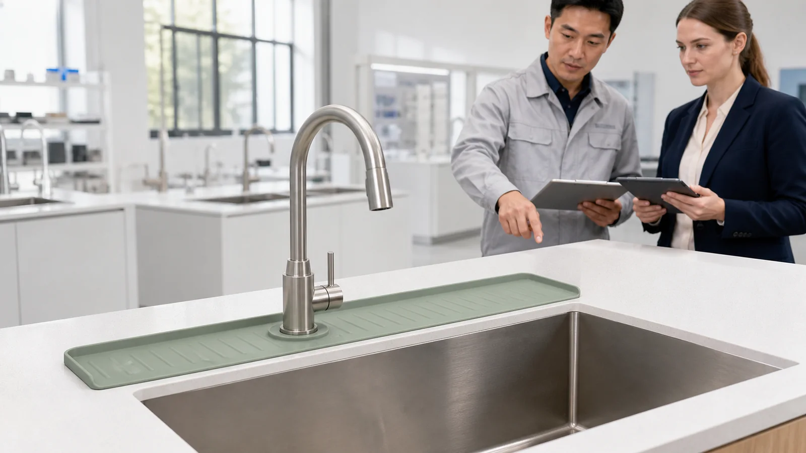 Custom Silicone Faucet Splash Guard Mat