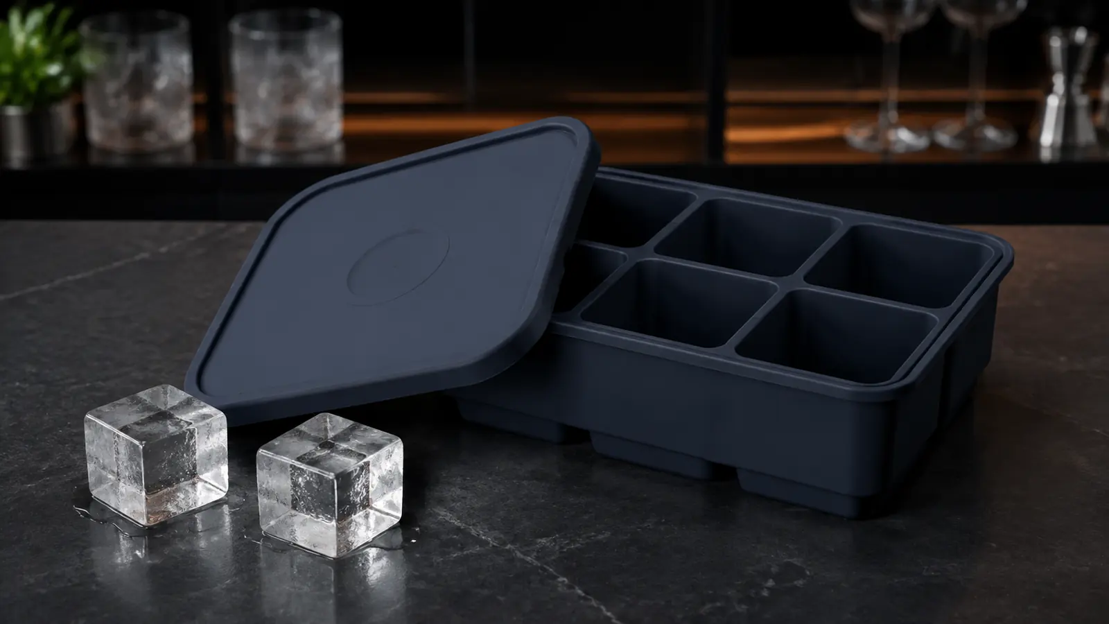 custom silicone whiskey ice cube tray