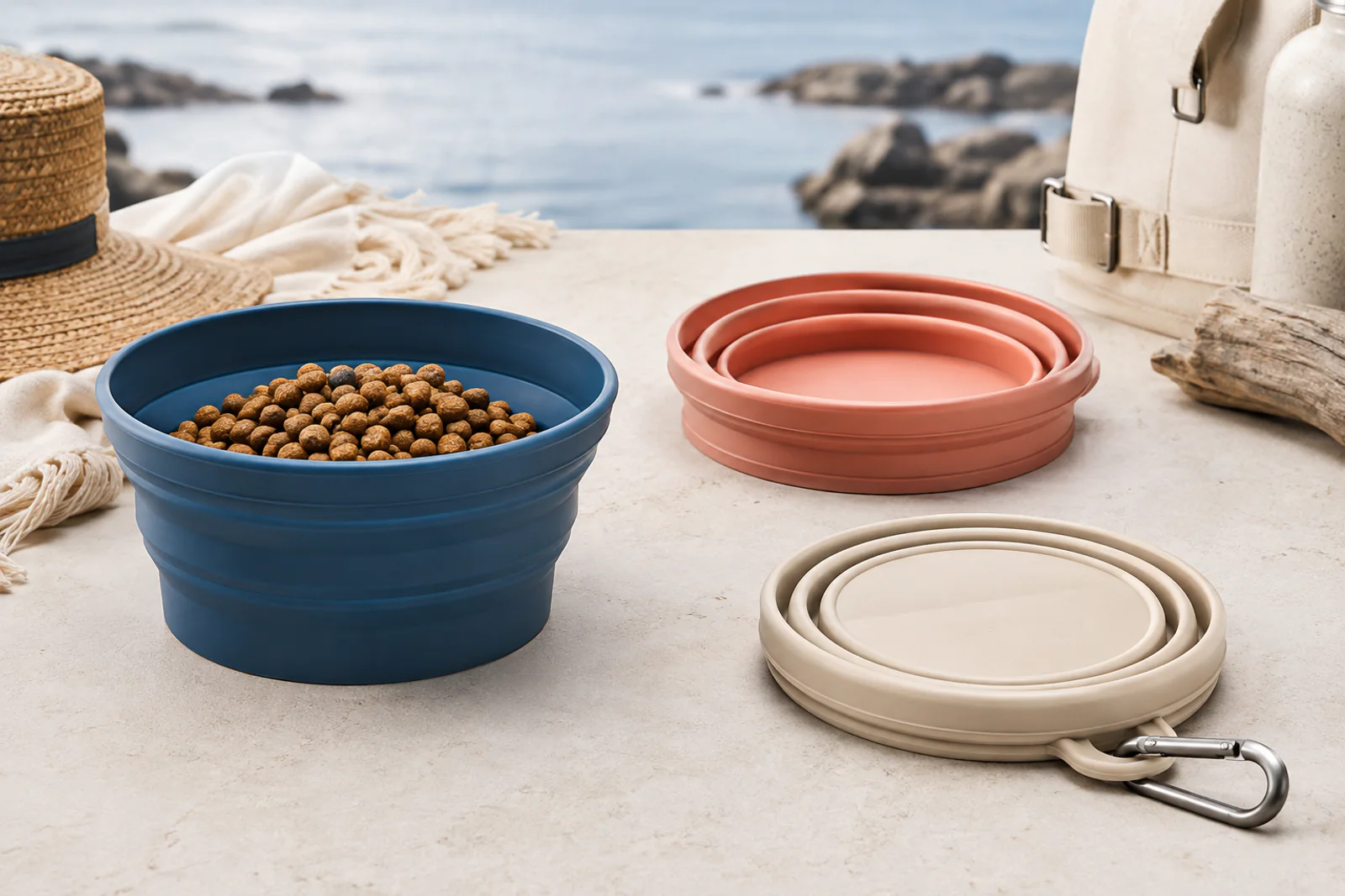 Custom Collapsible Silicone Travel Pet Bowl