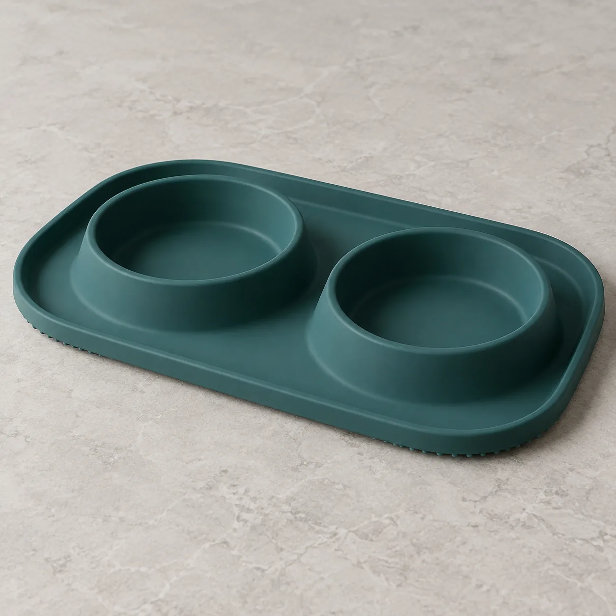 Custom Double-Bowl Silicone Feeding Mat