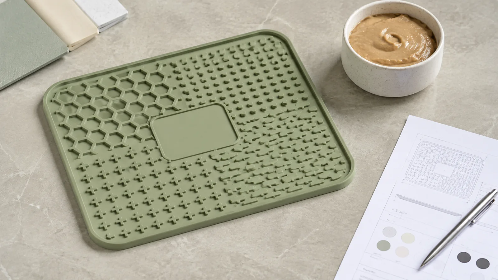 custom silicone pet lick mat