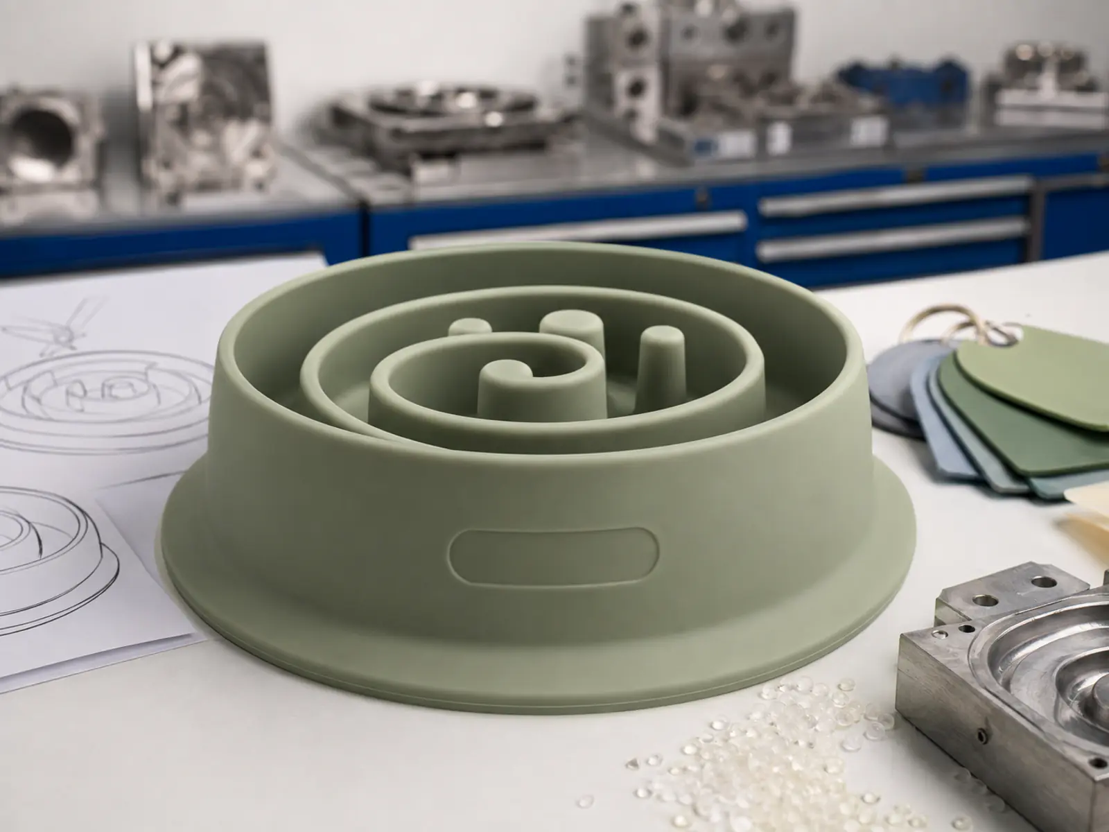 Custom Silicone Slow Feeder Dog Bowl