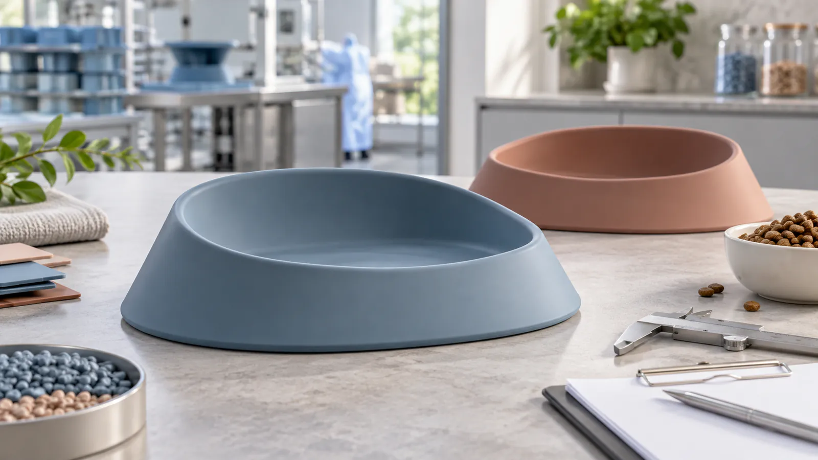 Custom Wide-Shallow Silicone Cat Feeding Bowl